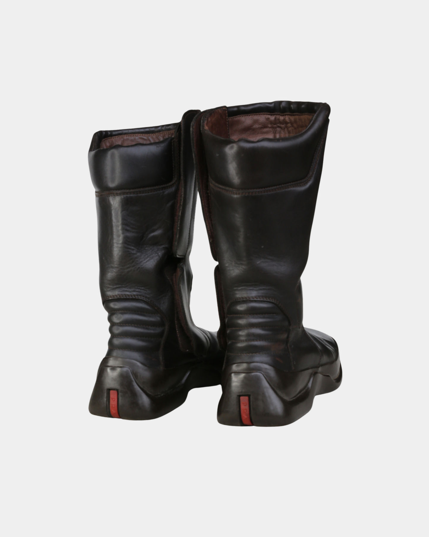 Prada FW1999 Leather Moto Boots