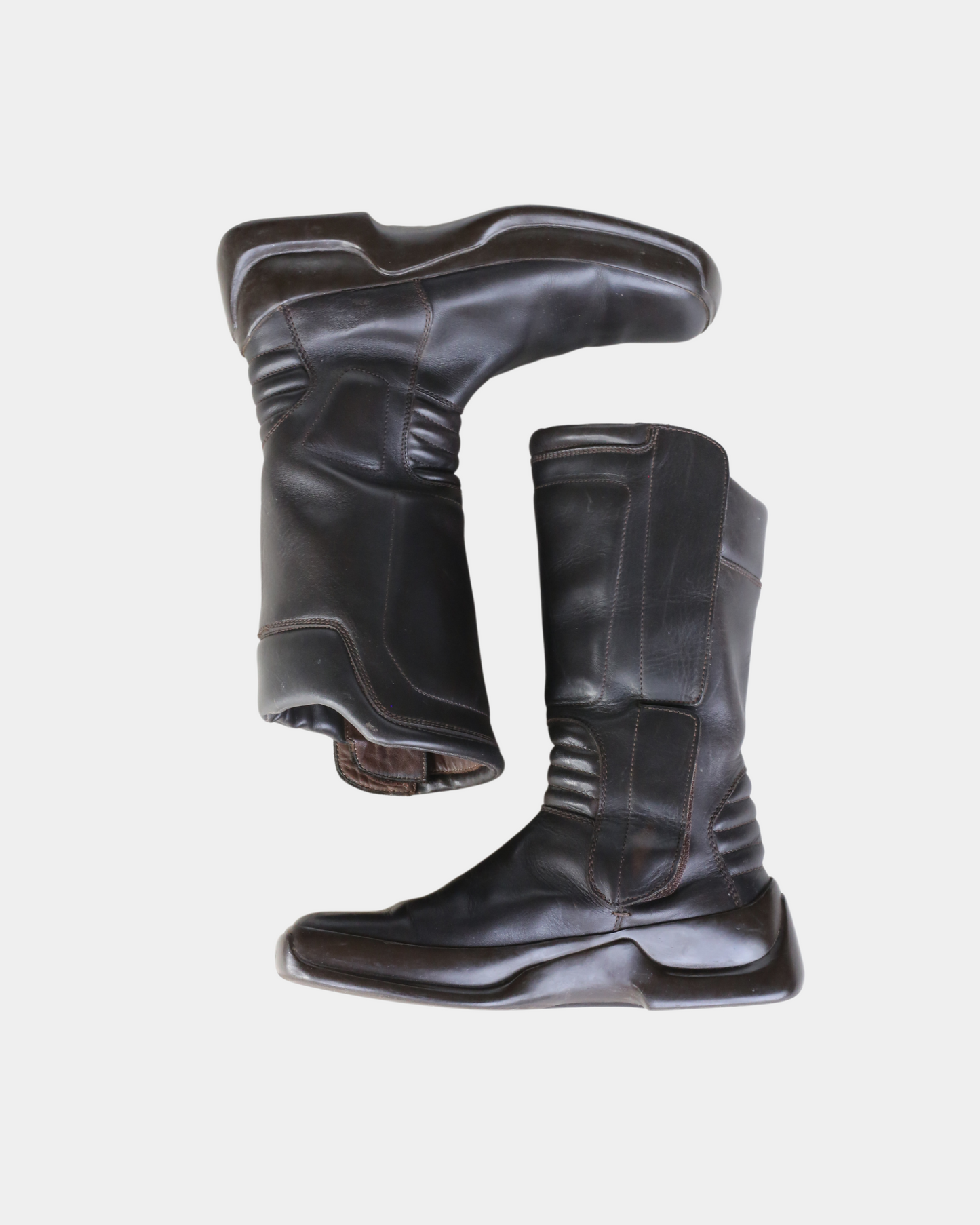 Prada FW1999 Leather Moto Boots