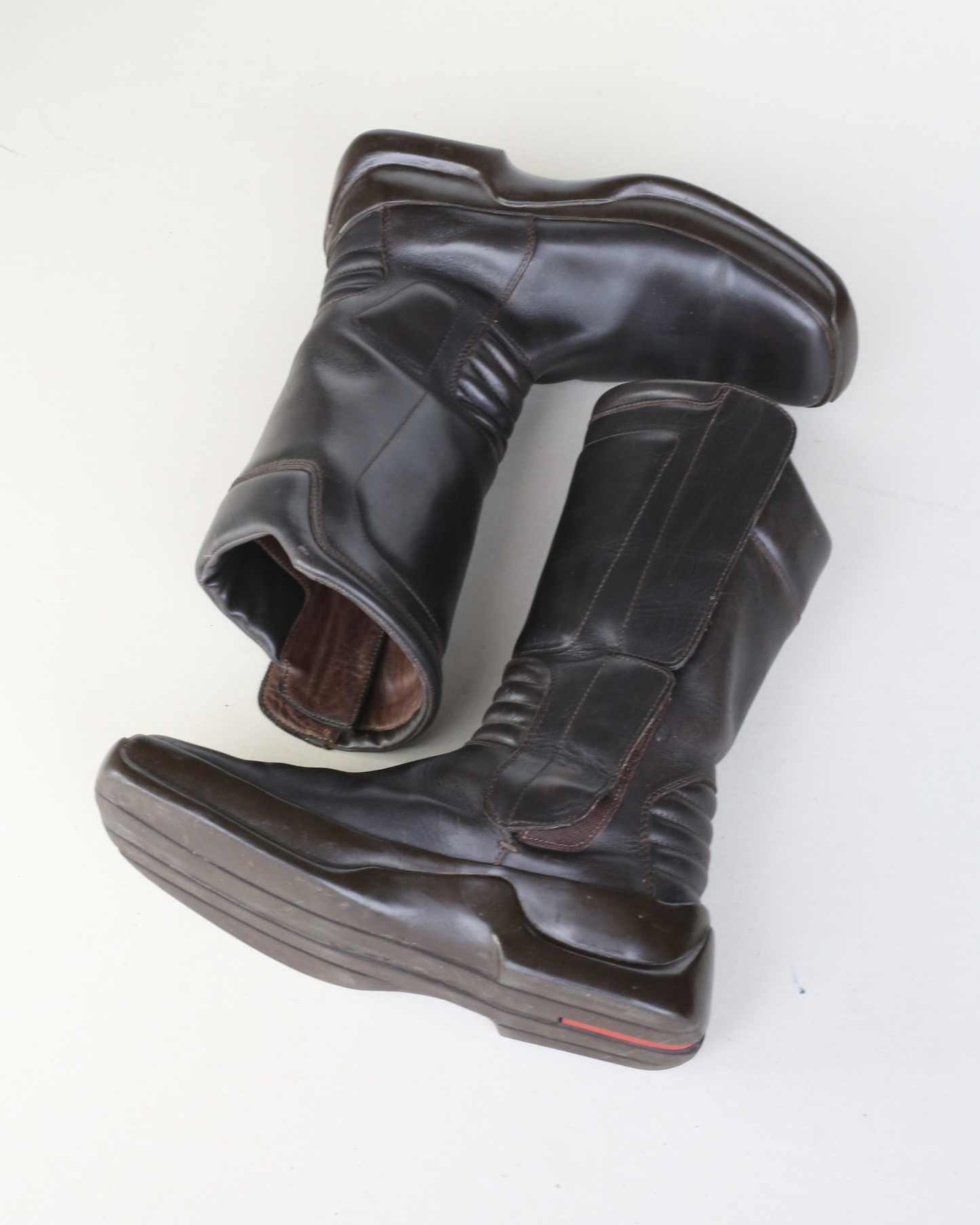 Prada FW1999 Leather Moto Boots