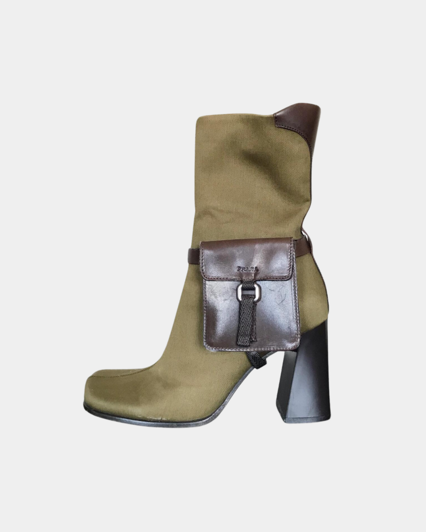 Prada FW1999 Khaki Pocket Military Boot