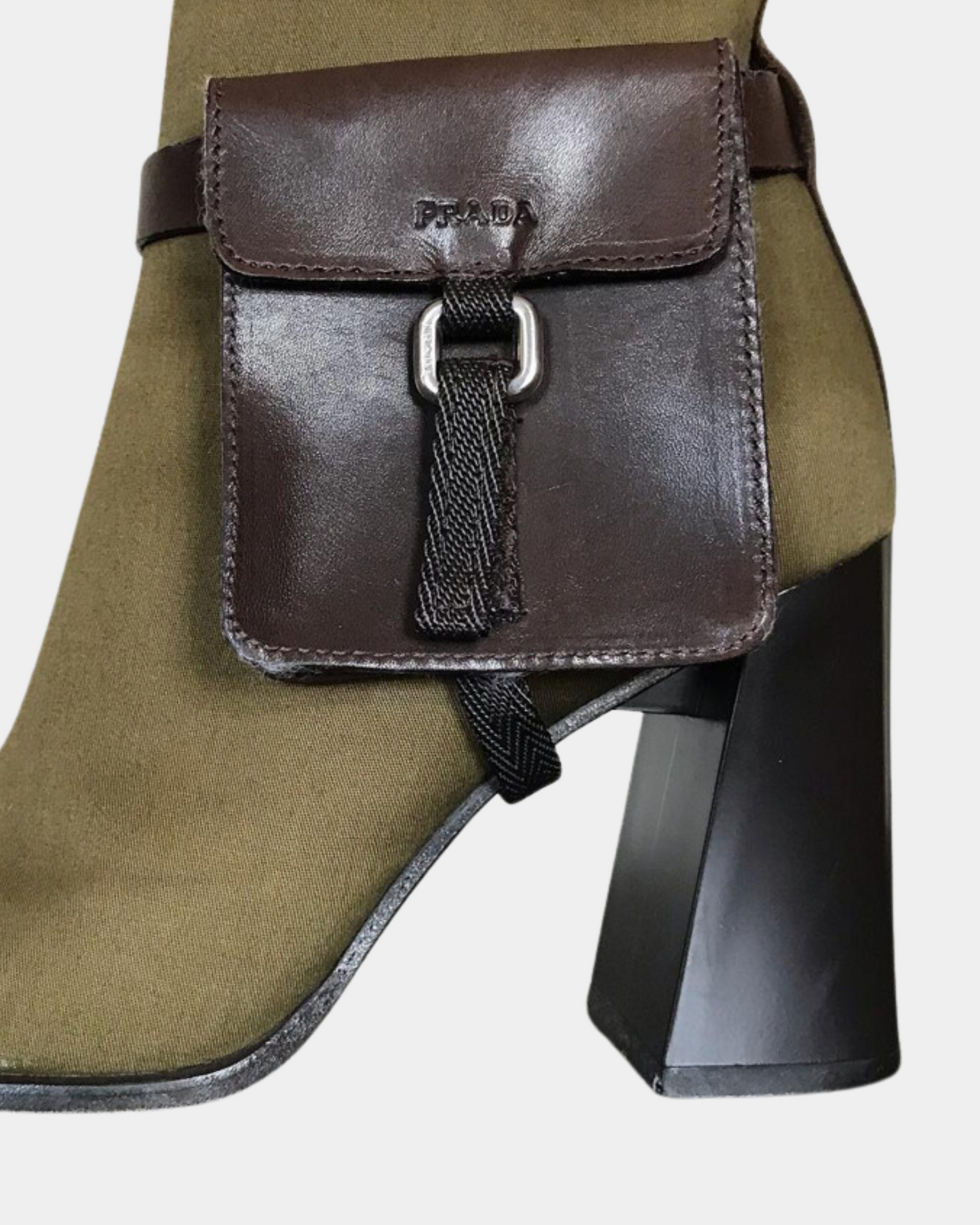 Prada FW1999 Khaki Pocket Military Boot