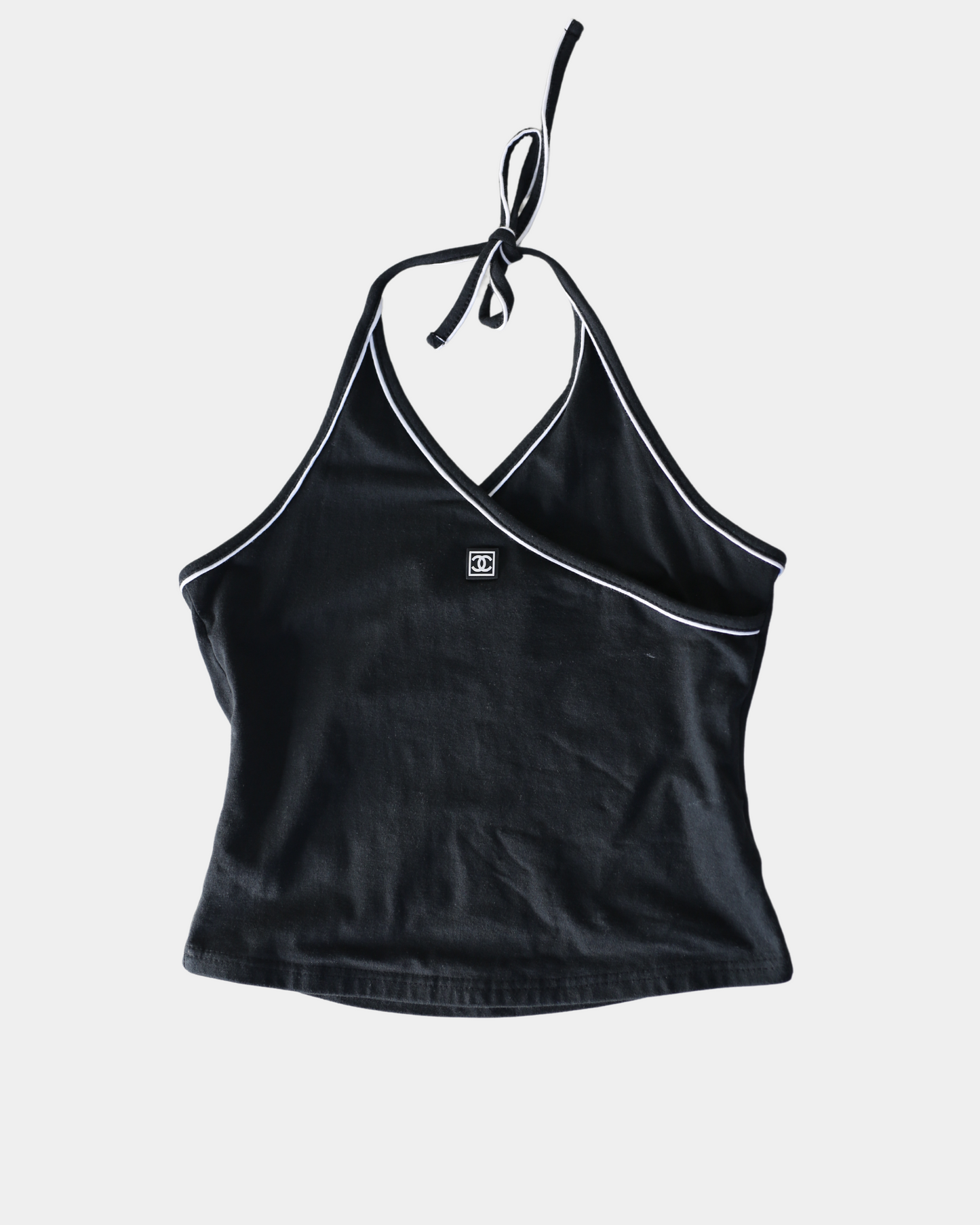 Chanel 90s Halter Neck CC Logo Top