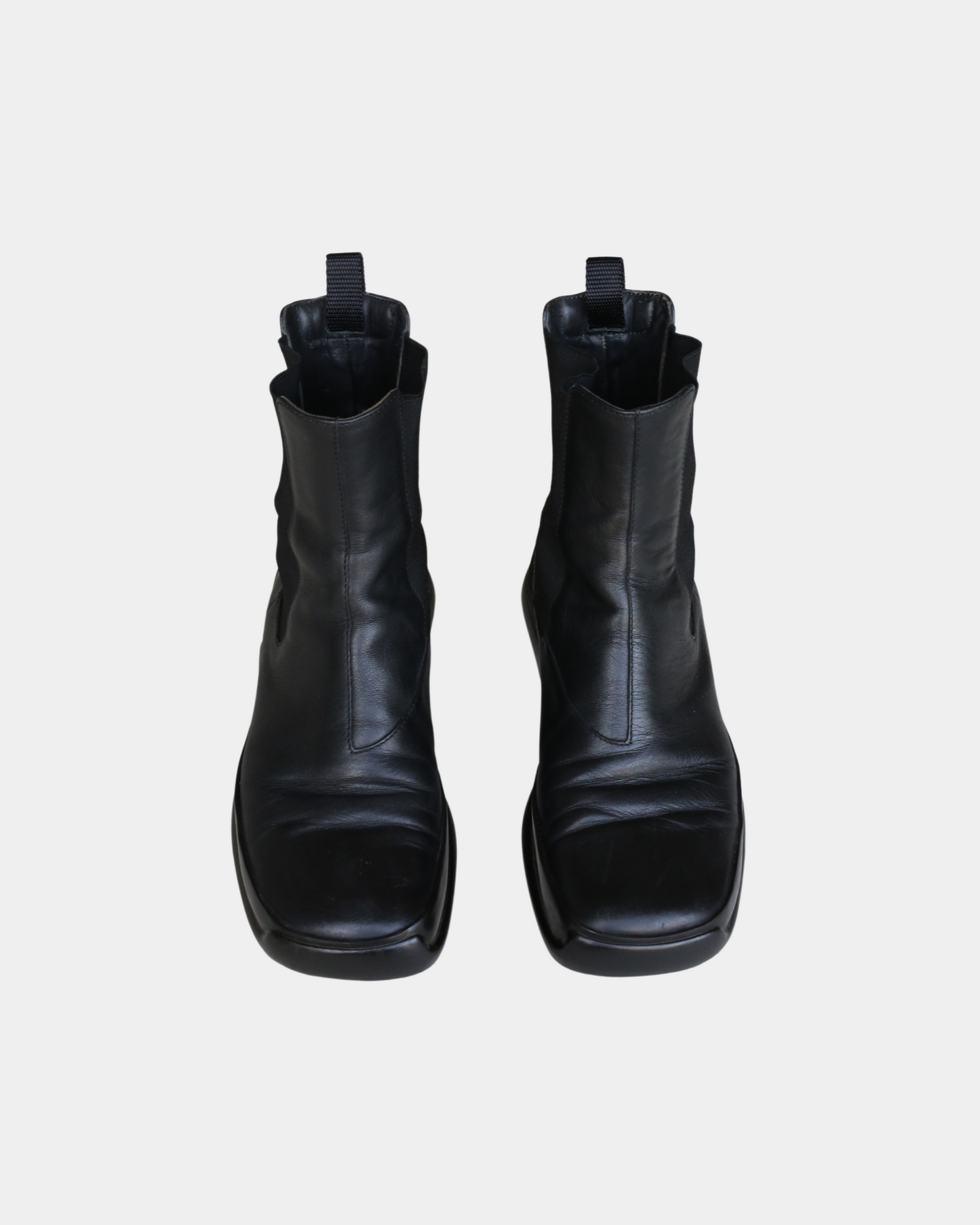 Prada FW1999 Black Leather Moto Boots