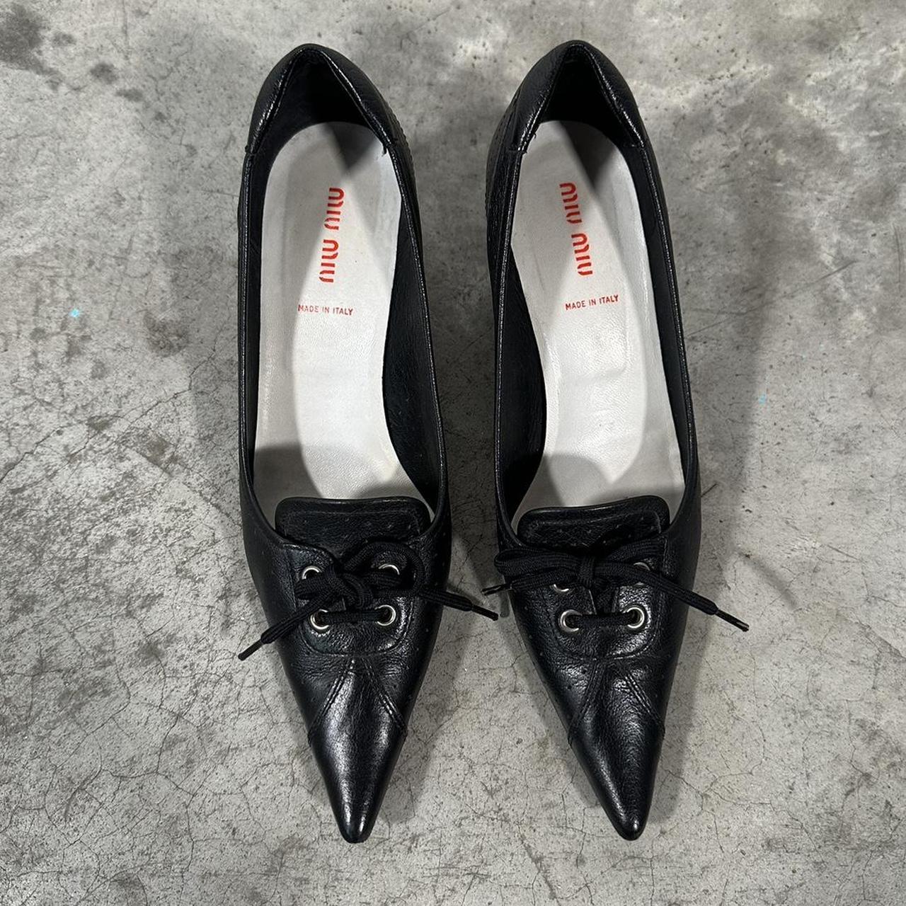 Miu Miu SS2000 Lace Up Point Pumps