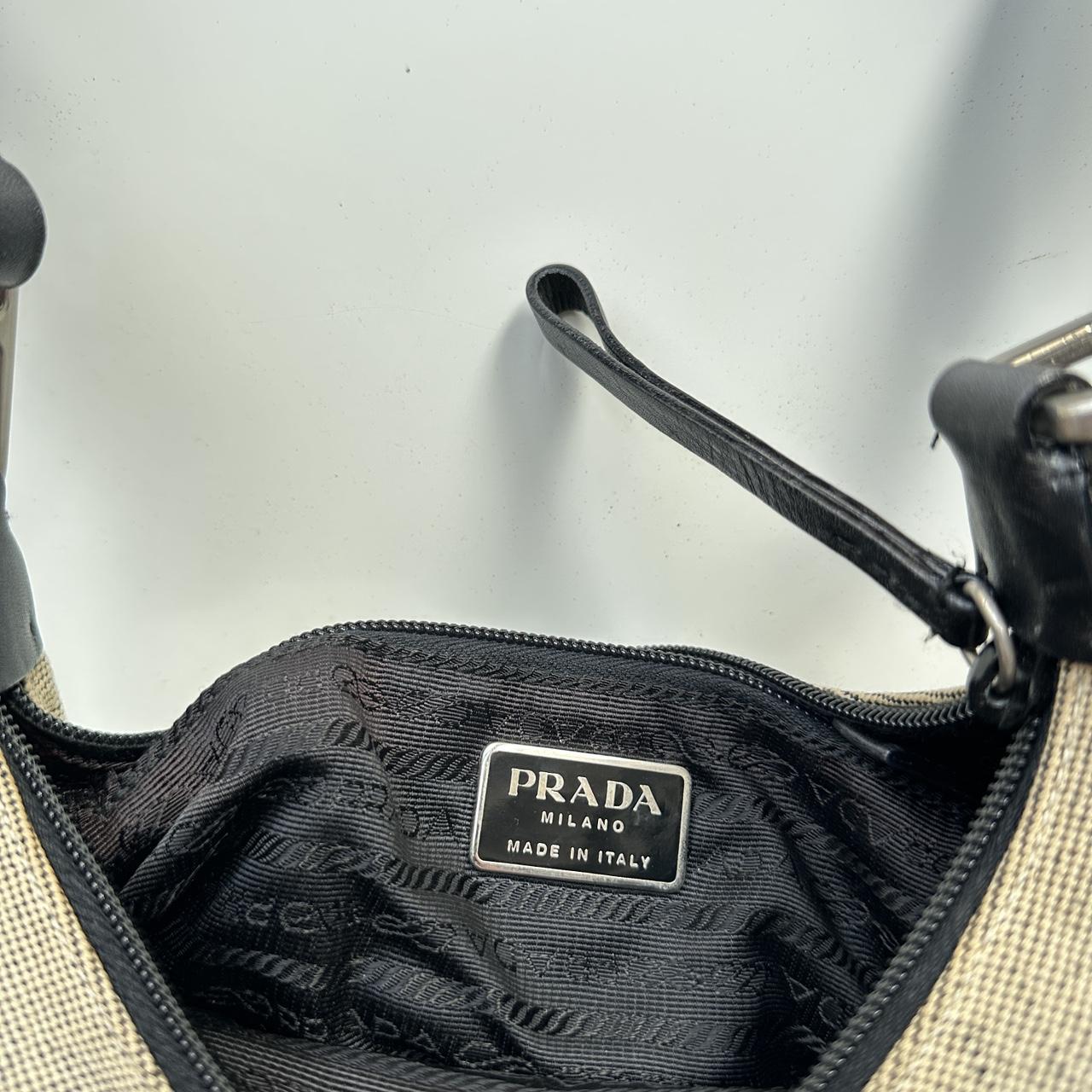 Prada Spring Summer 1999 Canvas + Lambskin Leather Bag