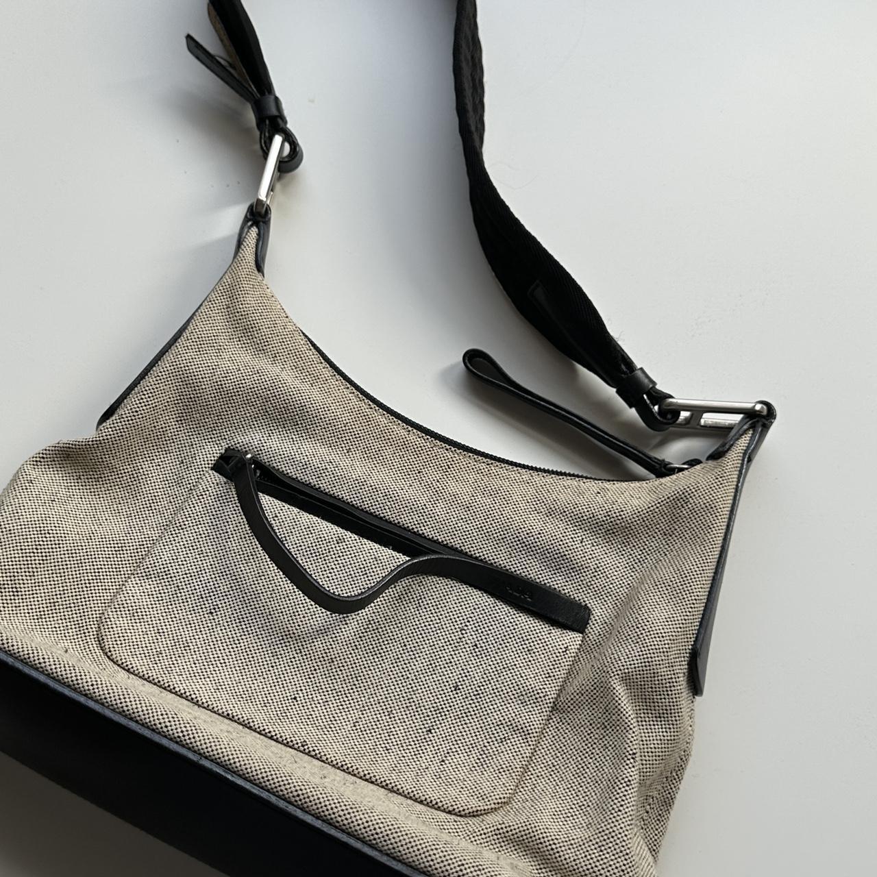 Prada Spring Summer 1999 Canvas + Lambskin Leather Bag