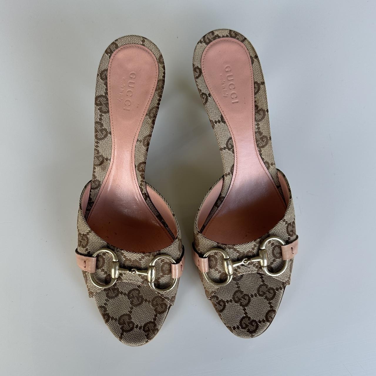 Gucci by Tom Ford 90s Era Monogram Kitten Heels